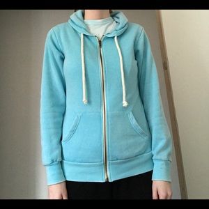 Ocean Drive blue burnout full zip hoodie size S